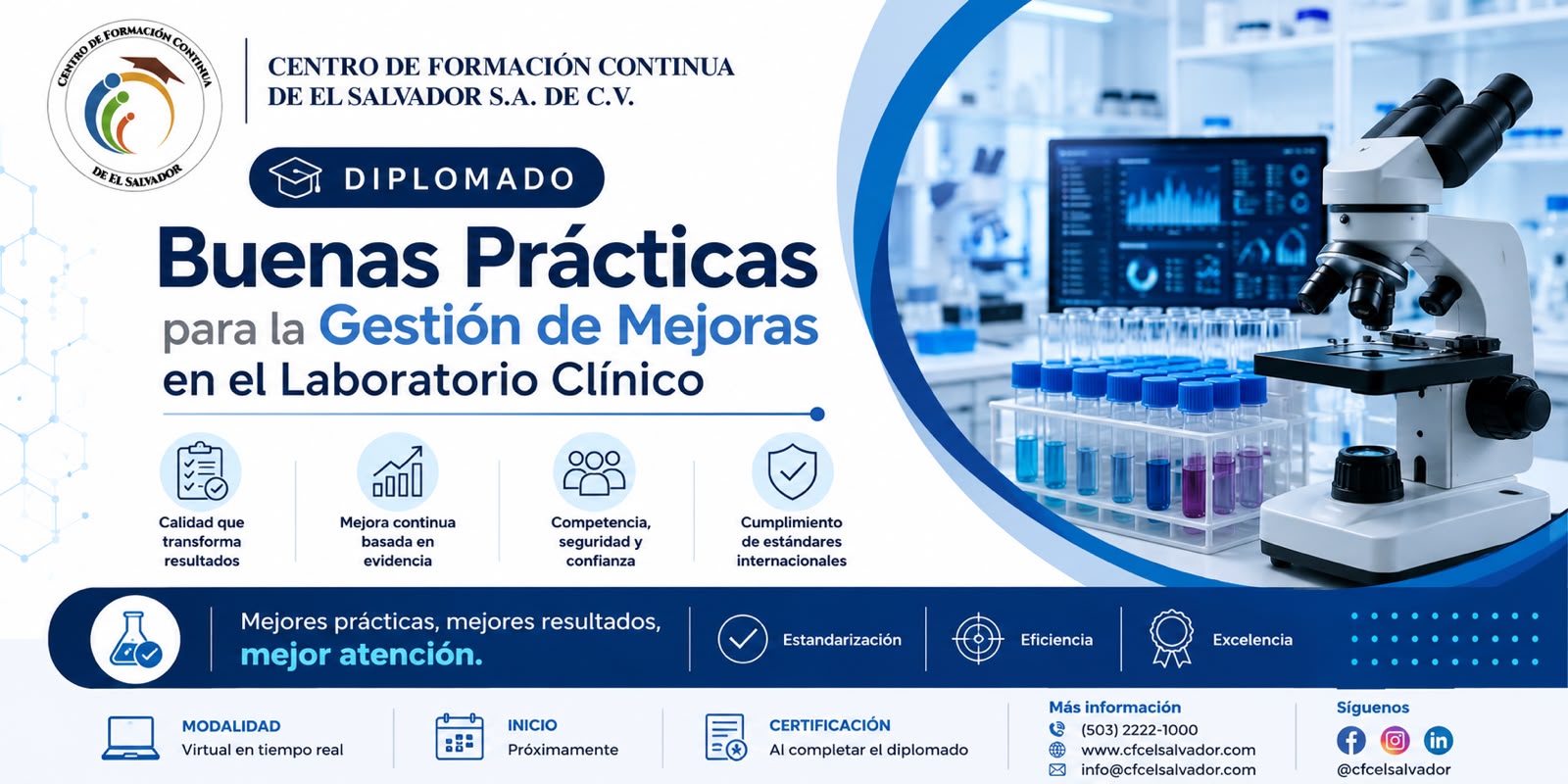 El Diplomado en Buenas Prácticas para la Gestión de Mejoras en el Laboratorio Clínico 